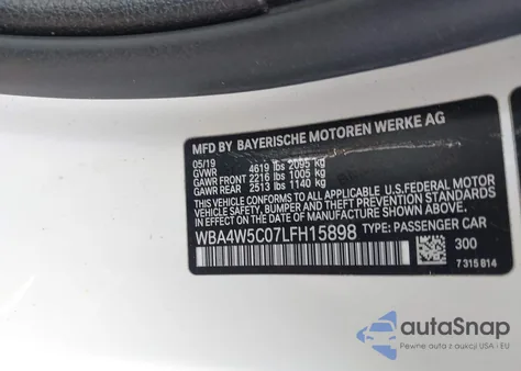 2020 BMW 430I xDrive from USA, damaged, VIN WBA4W5C07LFH15898